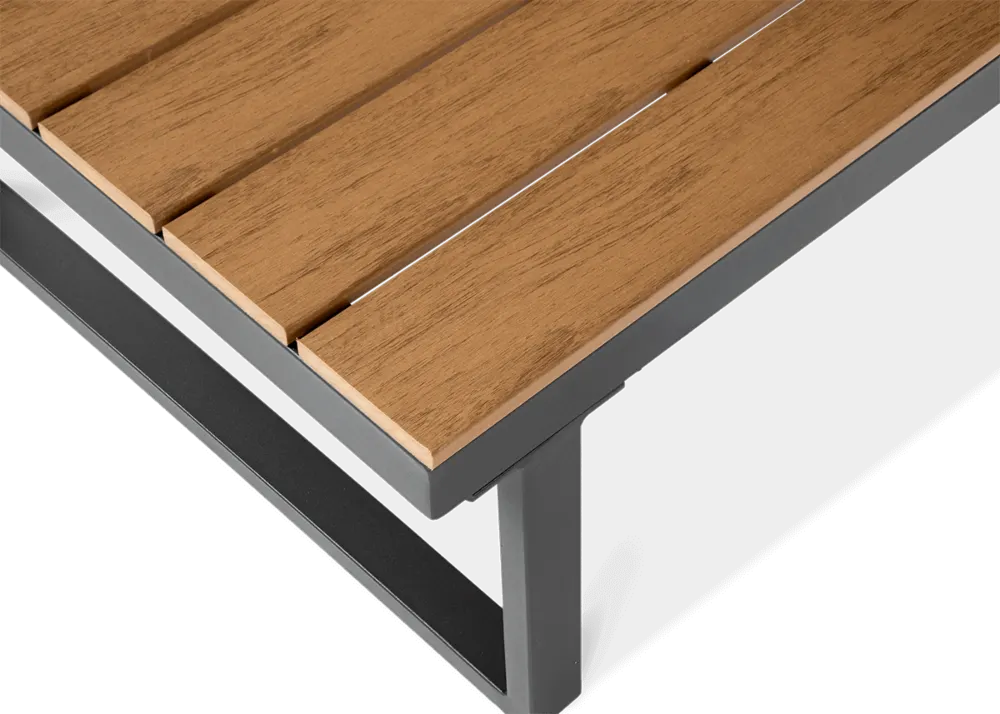 Narożnik ogrodowy modułowy EMERSON ze stolikiem ciemnoszary - FG003442