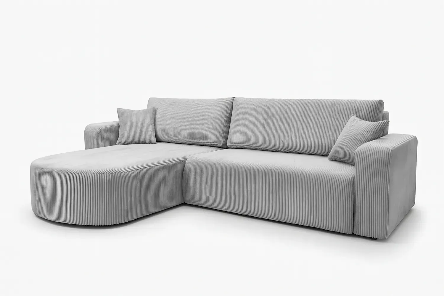 Narożnik uniwersalny BIS rozkładany tkanina Poso 110 jasnoszary