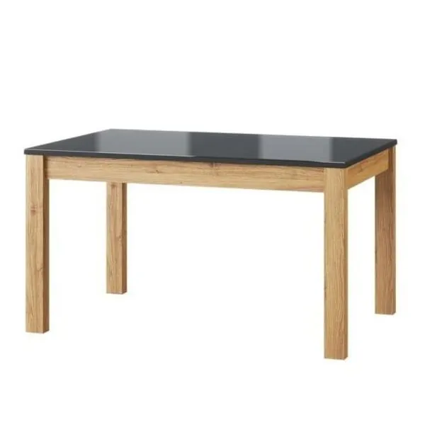 Stół rozkładany KAMA 40 dąb camargue czarny mat 76x90x136(173,210)cm