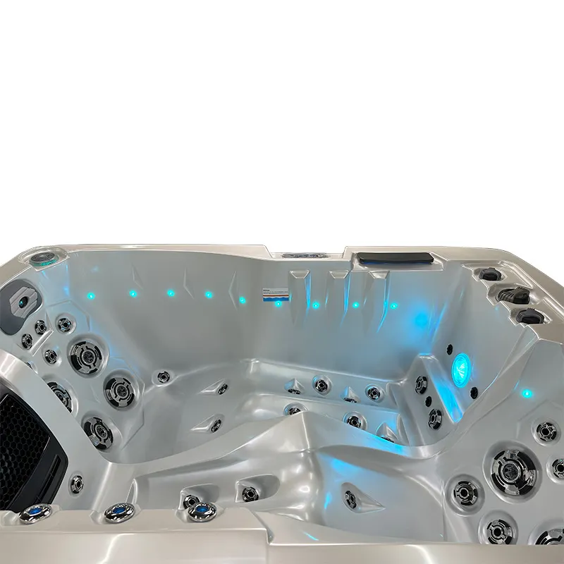 Jacuzzi ogrodowe 2-os. z hydromasażem SPA-749 200x135 cm biały/antracyt - HS_SPA749-3282