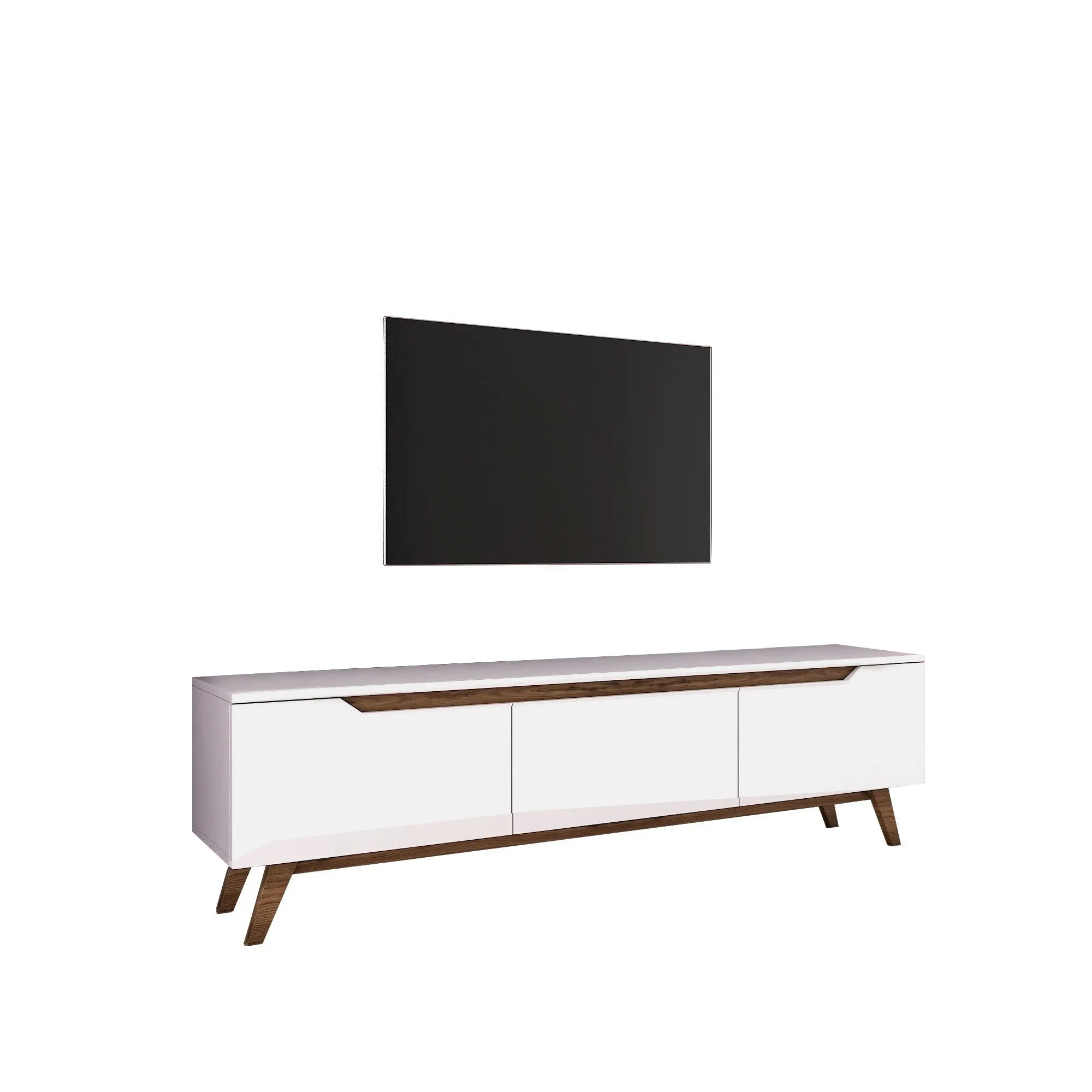 Szafka RTV 3-drzwiowa D1 180 cm biały orzech