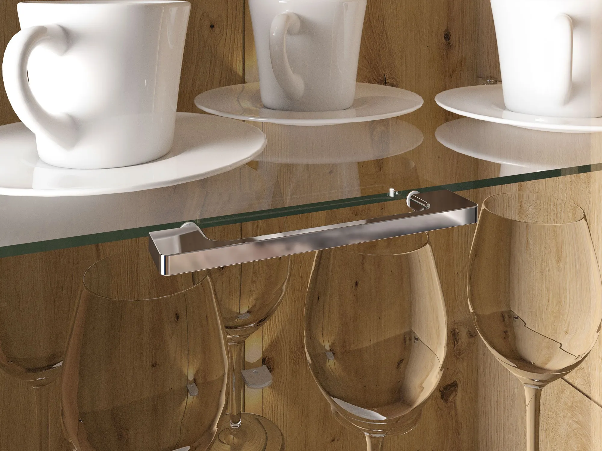 Witryna 1-drzwiowa ADAGIO 02 Lewa dąb castello, biały połysk - 1ADAG02L-001