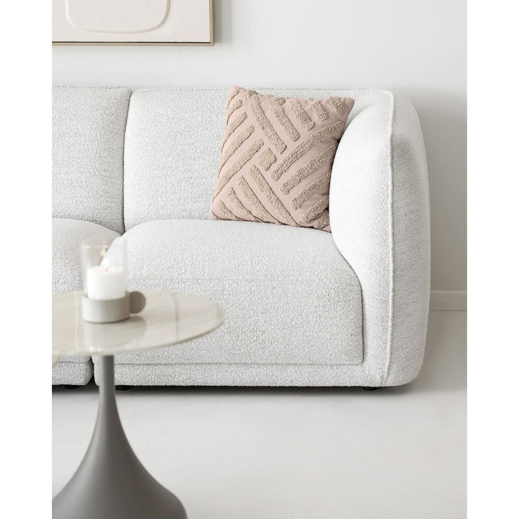 Poduszka ALBANY 45x45 brązowa — zdjęcie 4