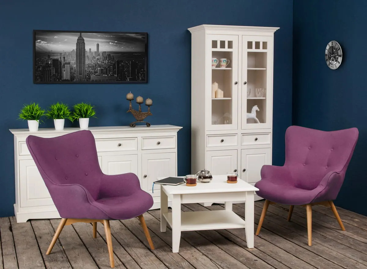 Witryna wysoka BELLUNO ELEGANTE biała - PL015B