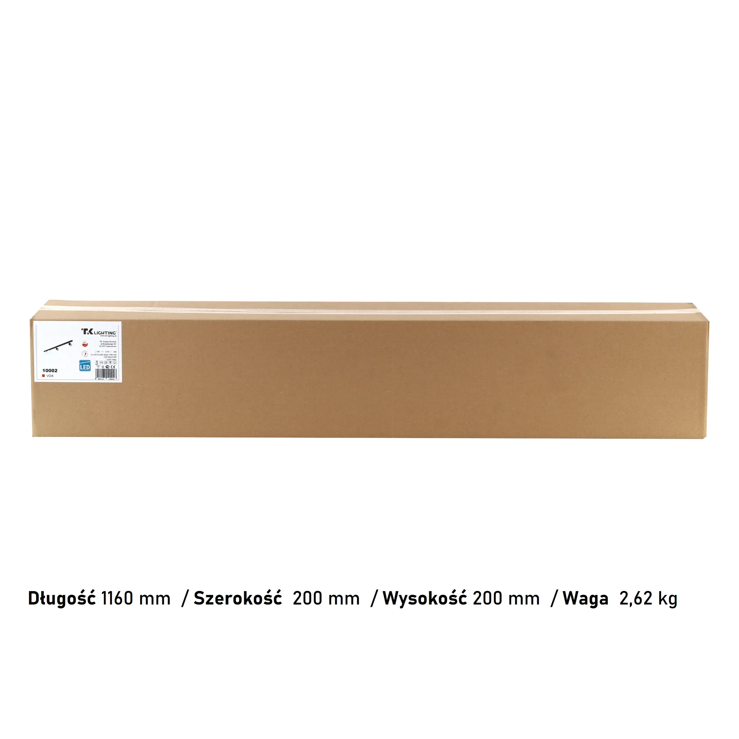 Lampa sufitowa VOX czarna z regulowanymi halogenami oraz białymi okrągłymi szklanymi kloszami 115x15x14cm - TK_10002