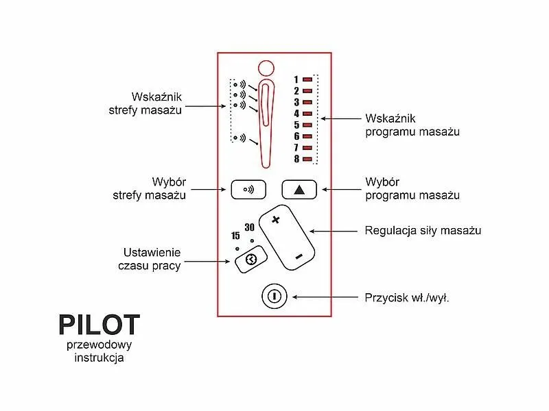 Fotel rozkładany elektrycznie z funkcją masażu PEGAZ M VELVET szary 14 - PEGAZMVSZ