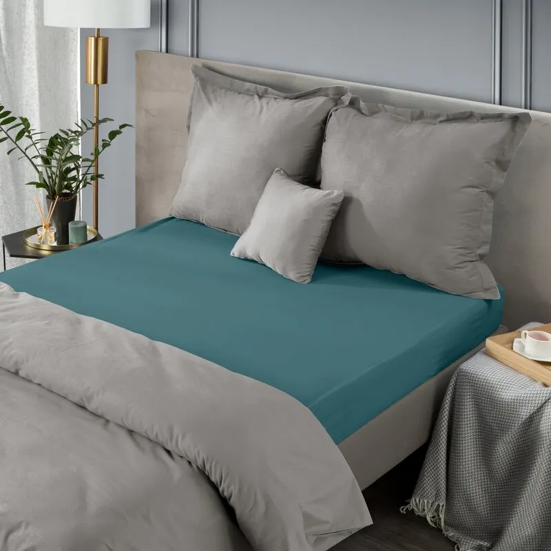 PRZEŚCIERADŁO Z GUMKĄ NOVA3 220 X 200 X 30 CM TURKUSOWY - EU_371887