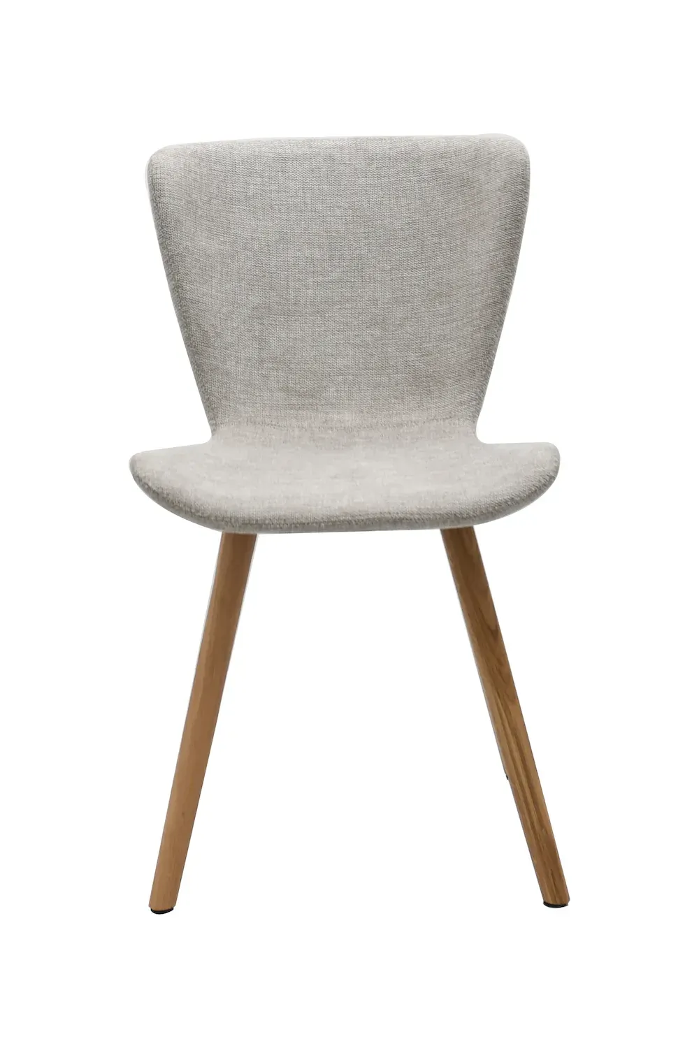 Krzesło tapicerowane TESLIN - piaskowe, naturalne nogi - UN_49480002