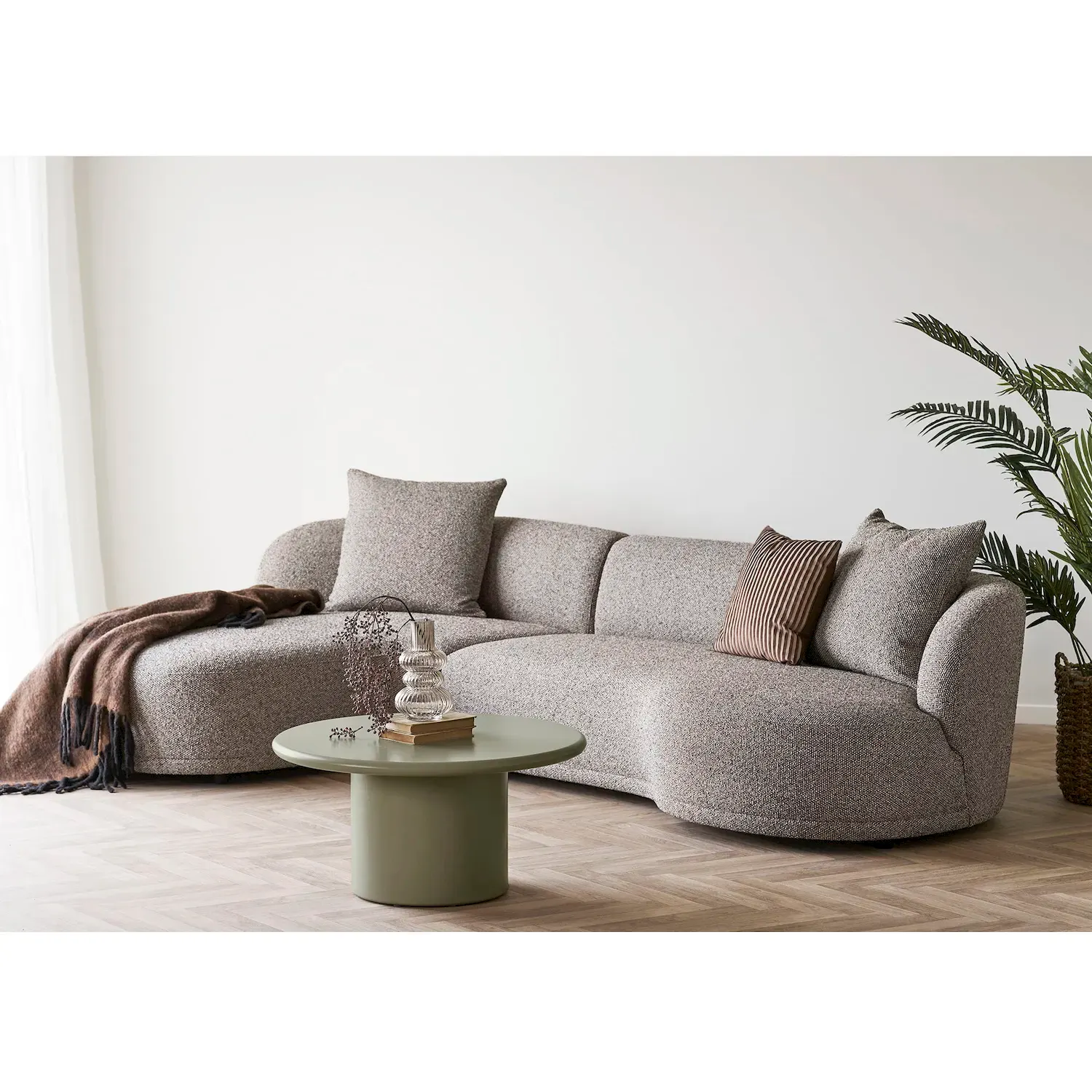 Stolik kawowy okrągły NAGANO 80x40 zielony - 2102181