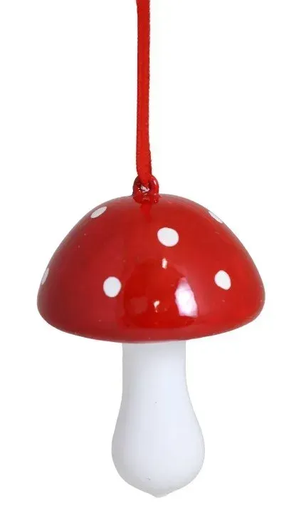 Bombka plastikowa GRZYBEK 8320 biało-czerwony