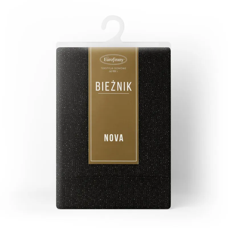 OBRUS STELLA 1 40 X 140 CM CZARNY - EU_409902