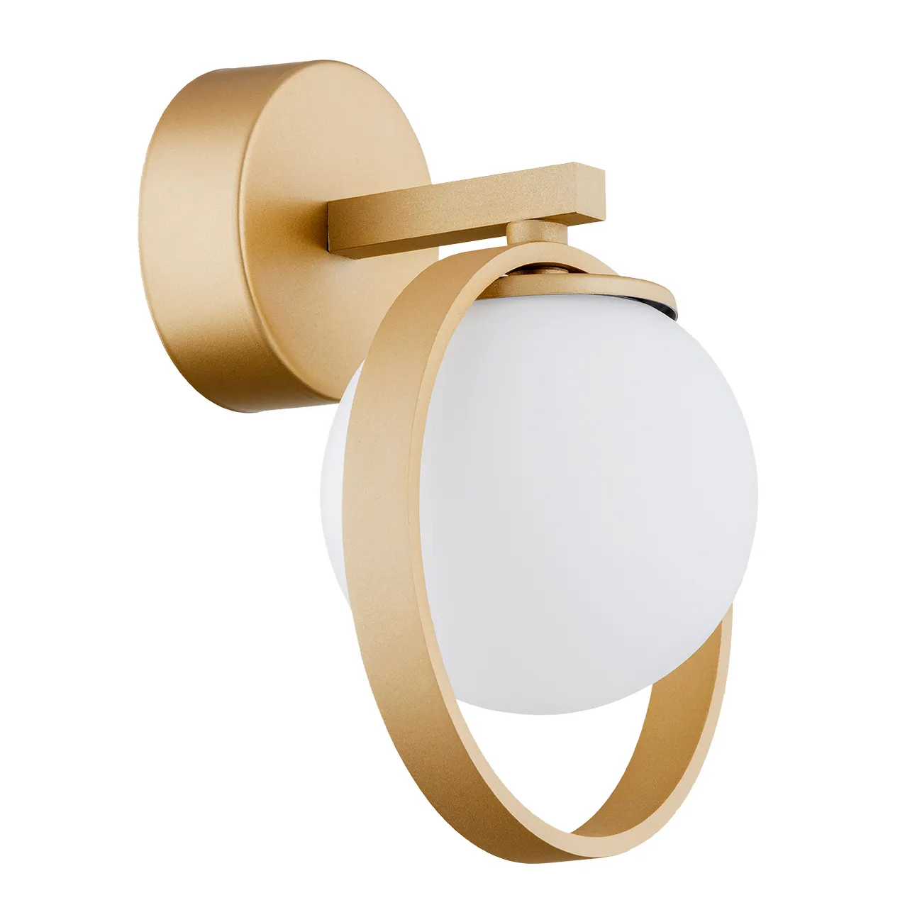 Kinkiet SATURNIA metalowy złoty opal - 8259