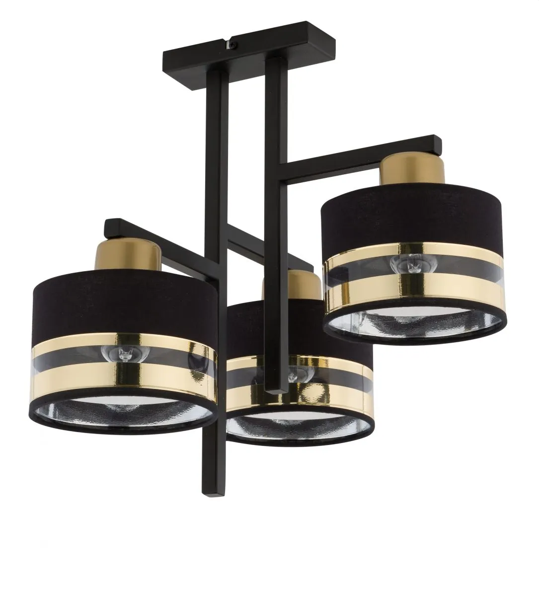 Lampa sufitowa PRO 3 czarno-złota