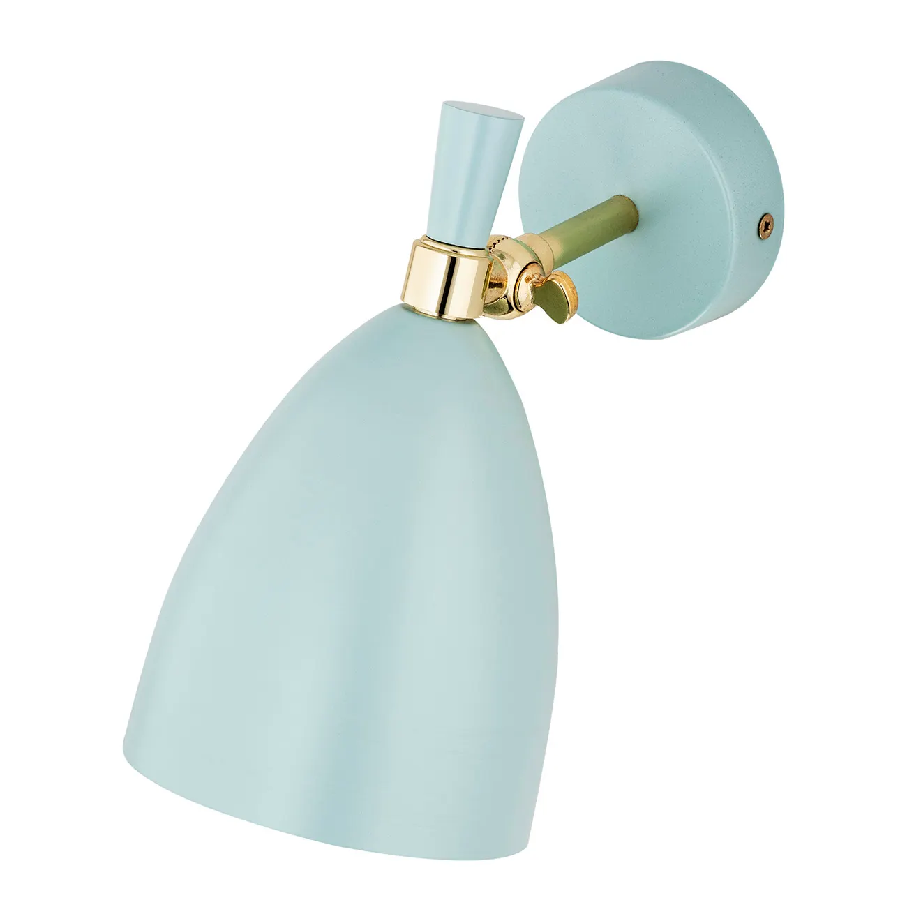 Kinkiet CHARLOTTE metalowy błękitny matowy mosiądz regulowany - 4700