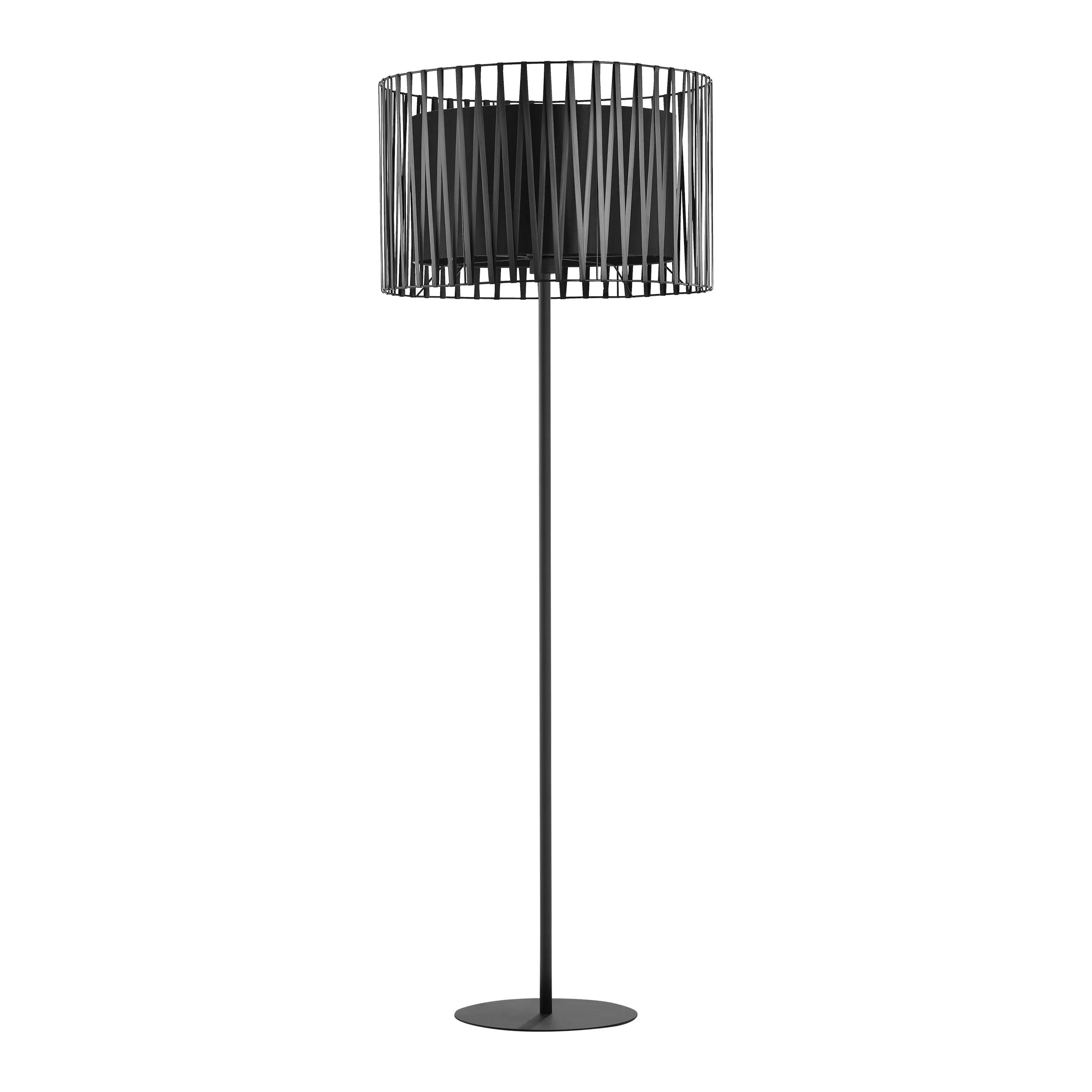 Lampa podłogowa HARMONY czarna okrągła 158x50cm