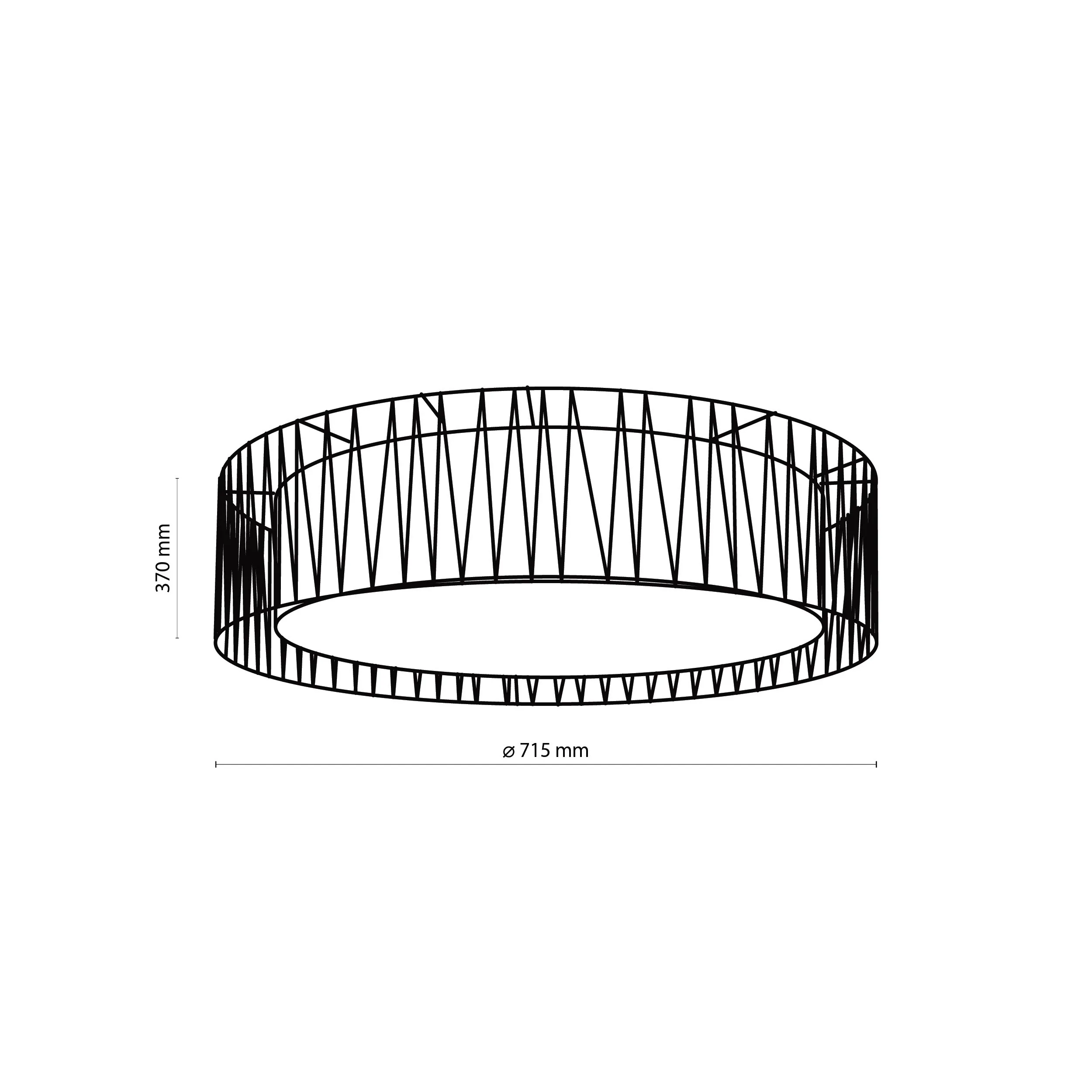 Lampa sufitowa HARMONY czarna biała 71x21cm - TK_1658