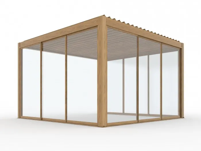 Drzwi przesuwne szklane LUXE 270x218cm do 3m drewno v2 - MI_5905610251598