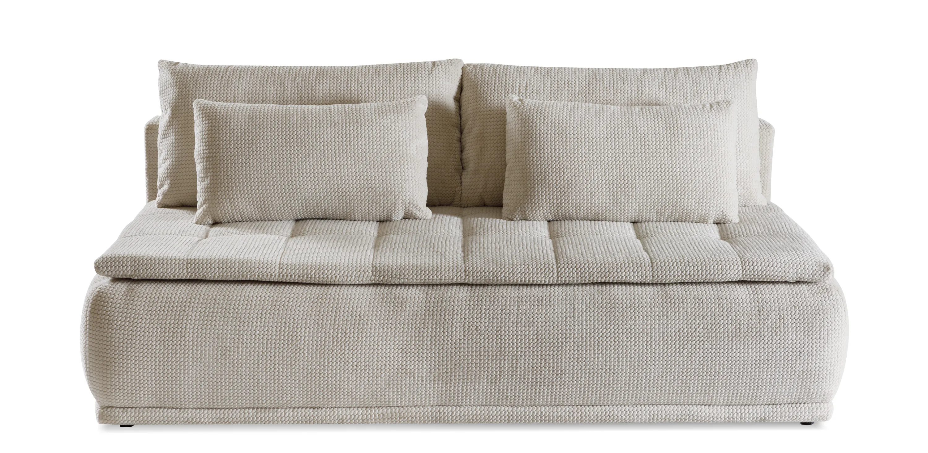 Sofa rozkładana z pojemnikiem BRETON MUSE 215 cm beżowa — zdjęcie 9