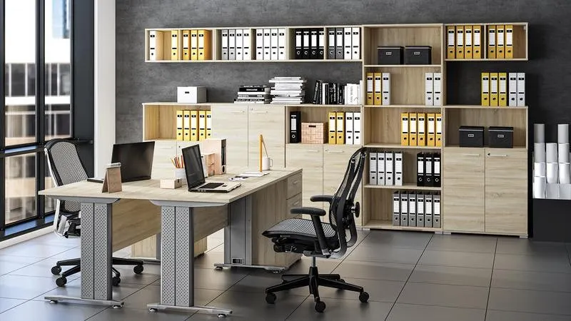 Biurko OPTIMAL 16 Dąb sonoma jasna 68x92 - 1OPTI16-002