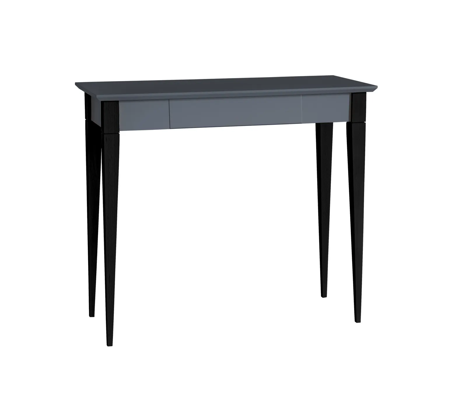 Biurko z szufladą MIMO 85x40 grafitowy blat/czarne drewniane nogi Meble, Tabela, Biurko, Stół do jadalni
