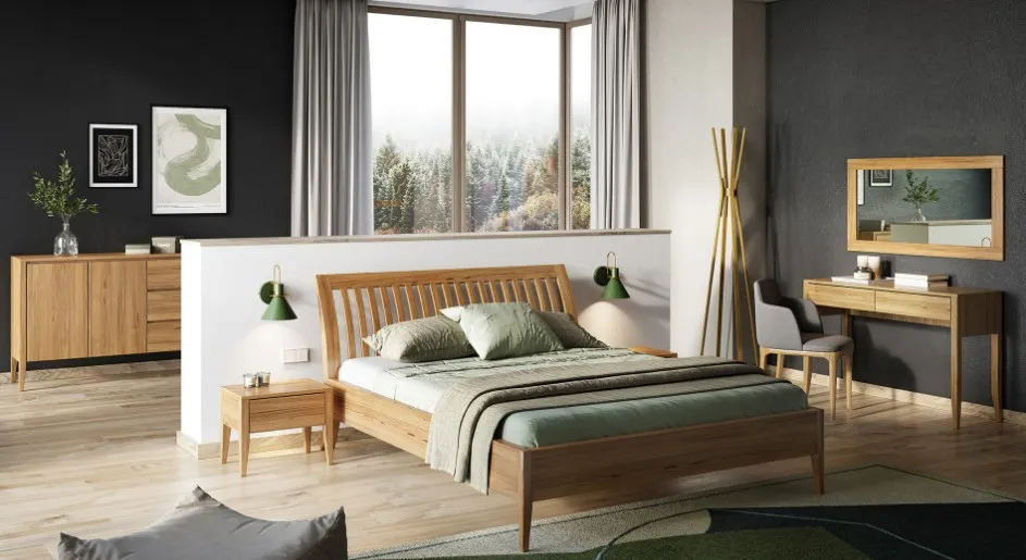 Komoda dębowa KD338 Naturalny DREWMAX - 33631