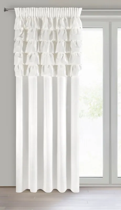 ZASŁONA GOTOWA AURA NA TAŚMIE 140 X 250 CM BIAŁY - EU_454074