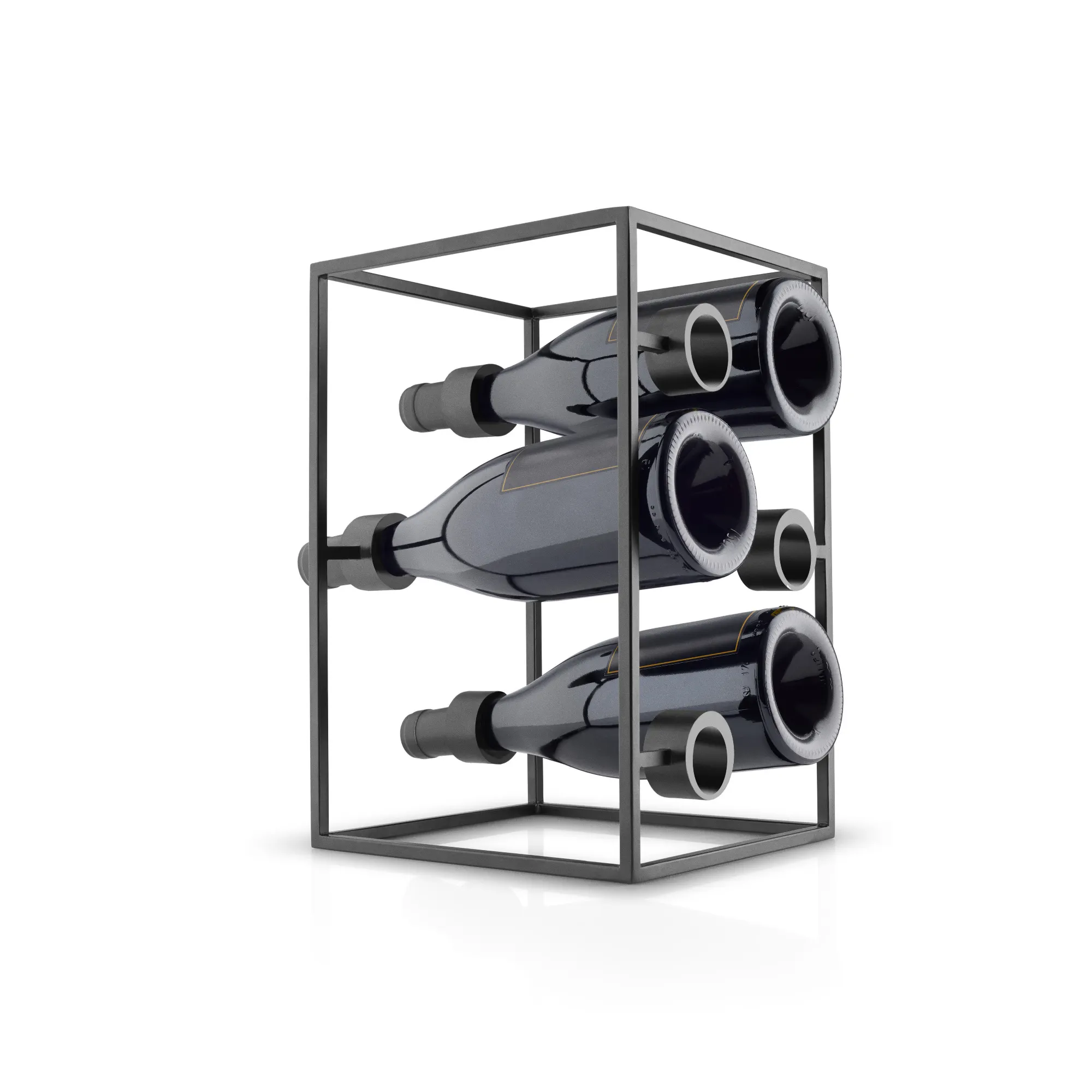 wino, butelki, stojak, stalowy, kolorowy