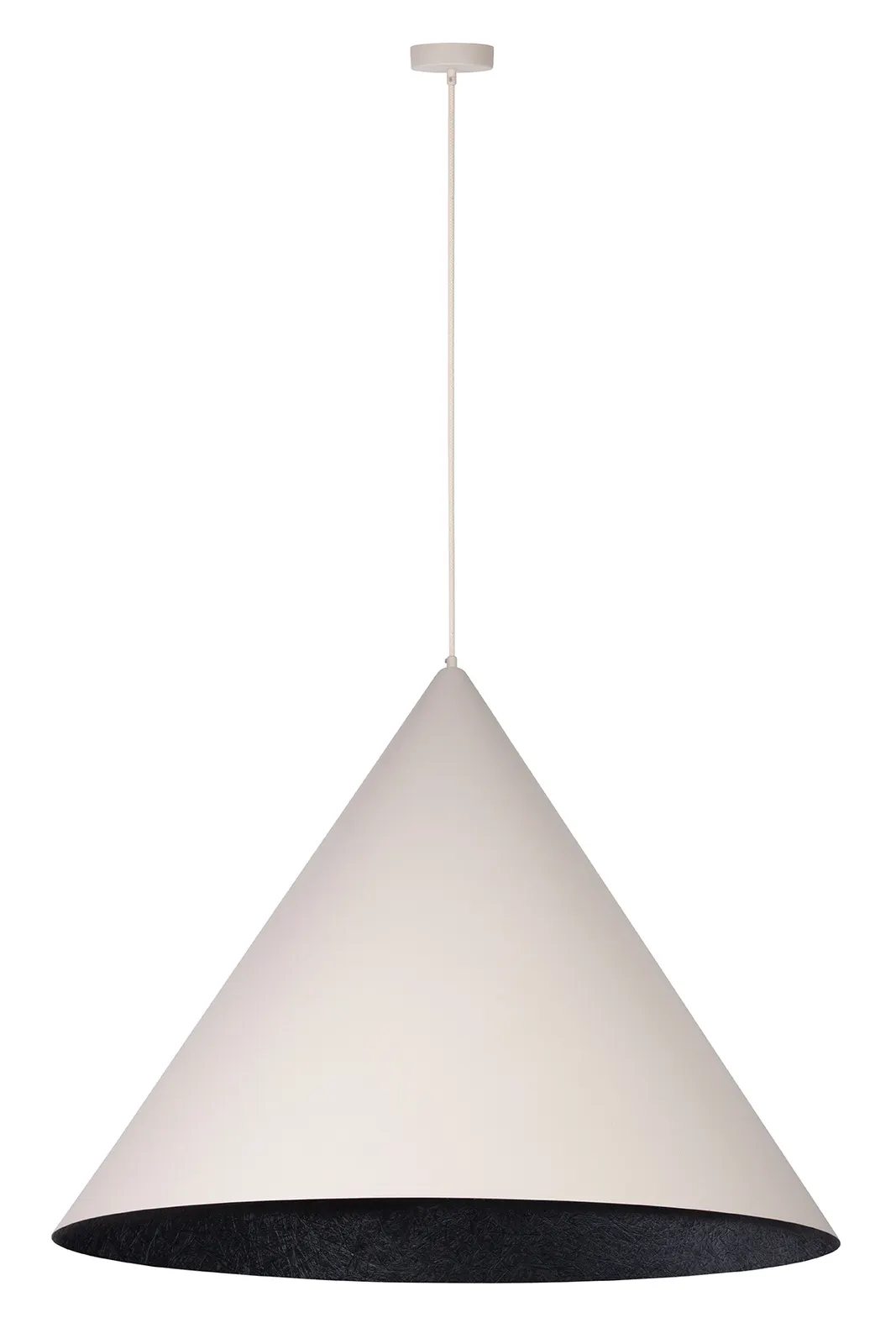 Lampa wisząca VESUVIO L beżowo-czarna