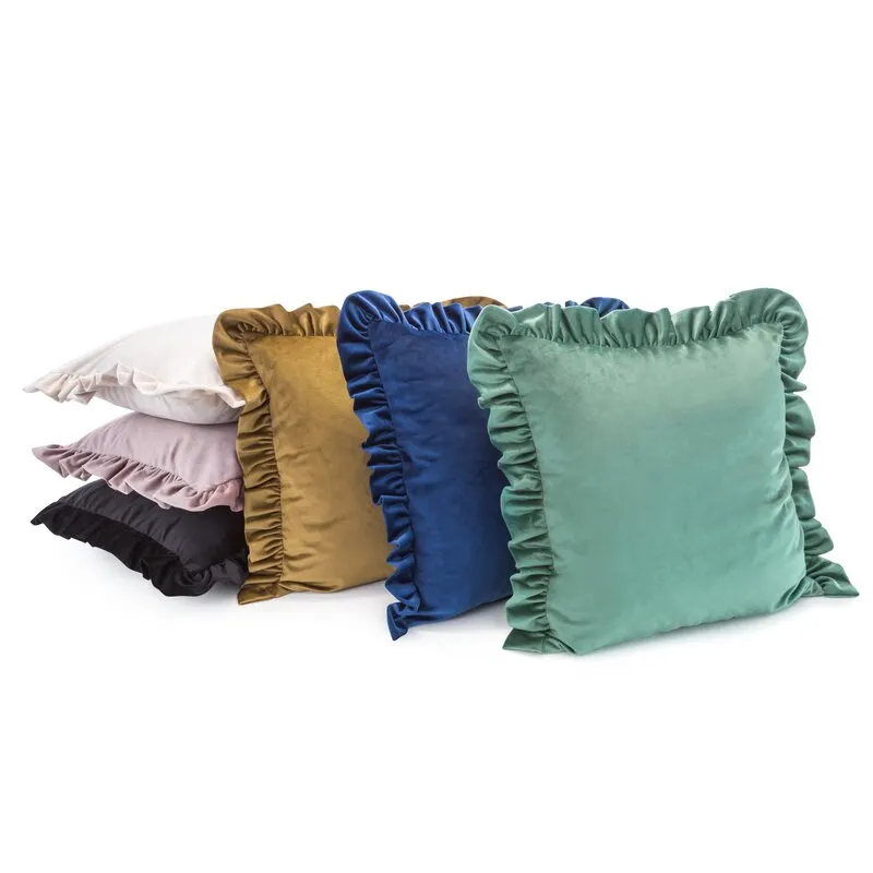 POSZEWKA VELVET 25 45 X 45 CM CEGLASTY