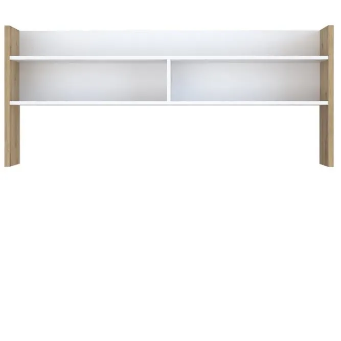 Nadstawka na biurko MODULTRICK 140 cm - biały, dąb artisan - MDUN122-M957