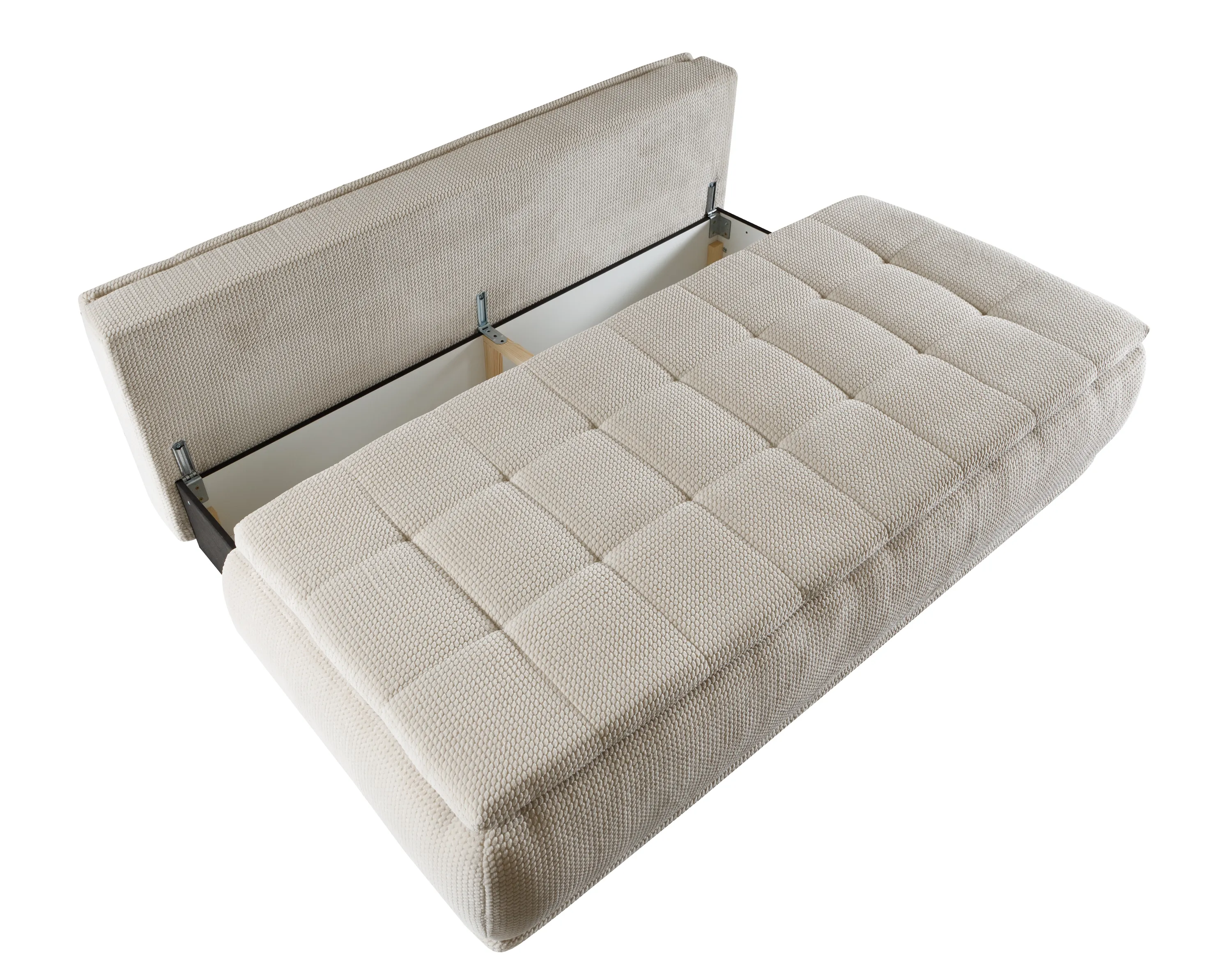 Sofa rozkładana z pojemnikiem BRETON MUSE 215 cm beżowa