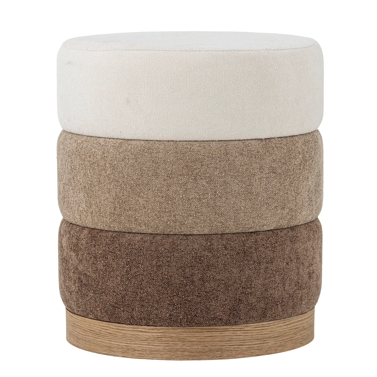Puf BILBAO 40 cm brązowy beżowy Puf BILBAO 40 cm brązowy beżowy