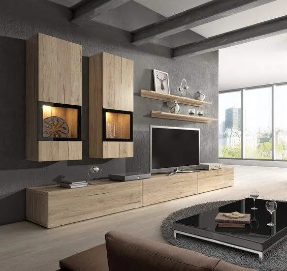 Meblościanka 5-częściowa BAROS dąb san remo - 24E0BM10