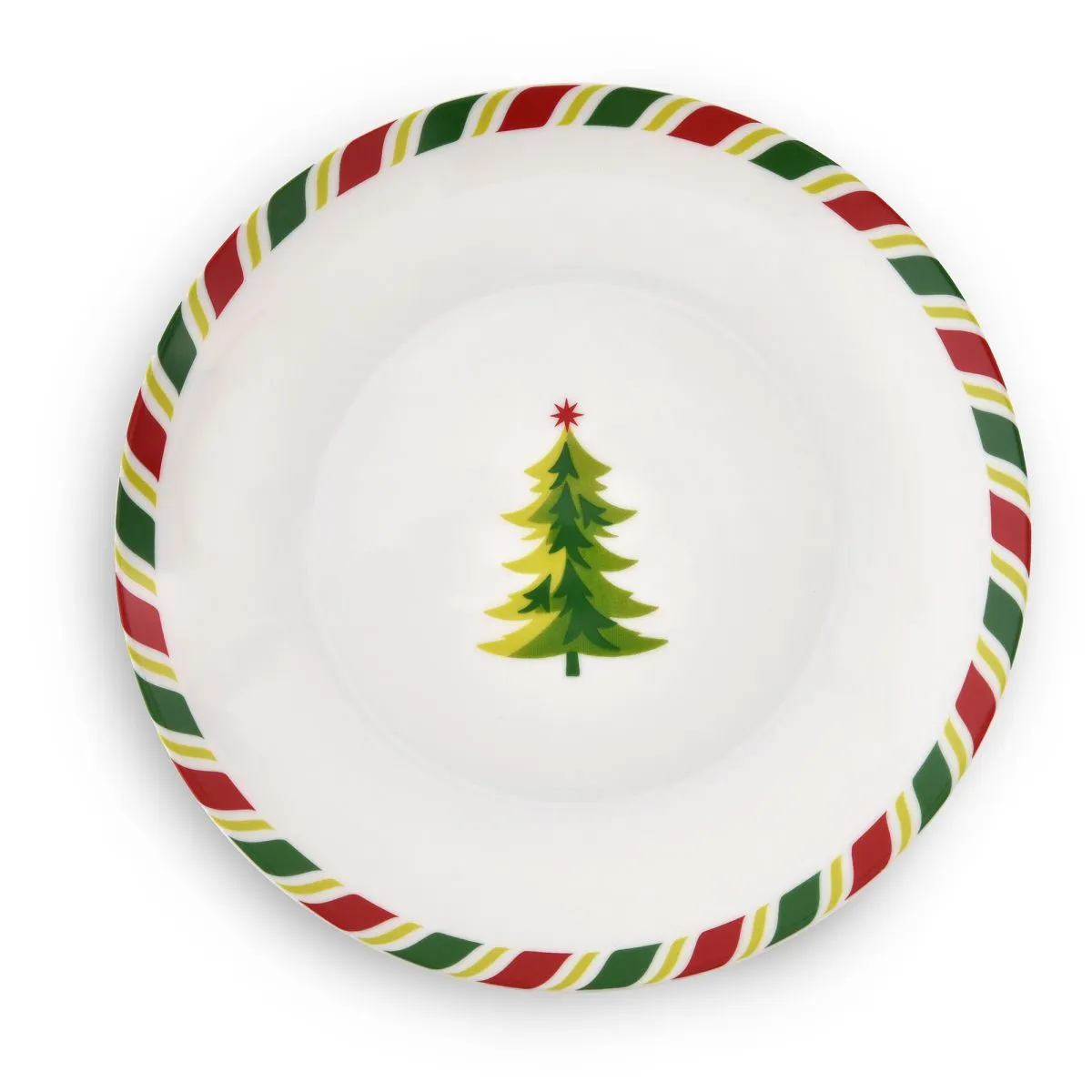 Talerz śniadaniowy świąteczny DUKA FESTLIG 2.0 choinka 20 cm porcelana