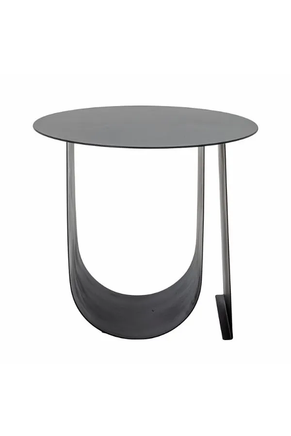 Stolik pomocniczy okrągły CHER 45 cm czarny 