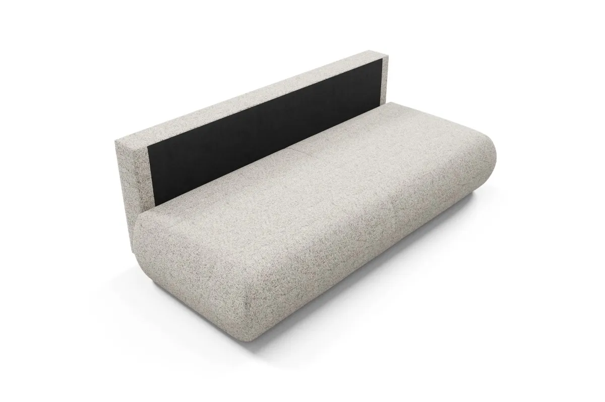 Sofa rozkładana z pojemnikiem PUENTE 214 cm beżowa