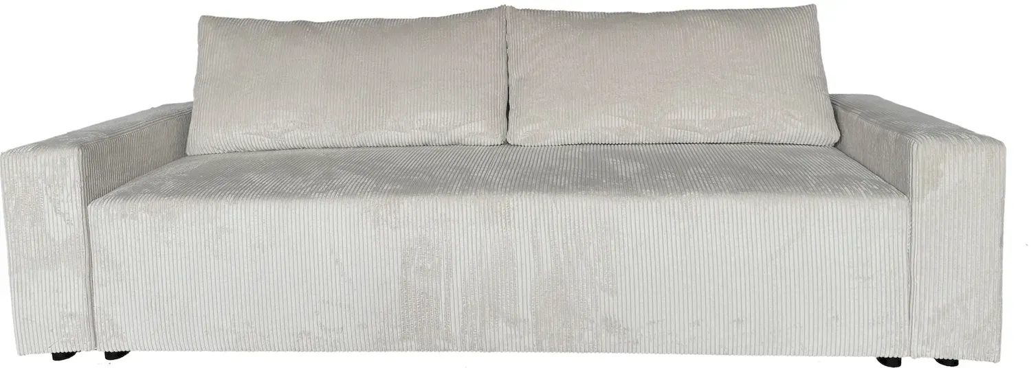 Sofa rozkładana z pojemnikiem MAX tkanina Zoom 1 kremowa - RUZOOM1