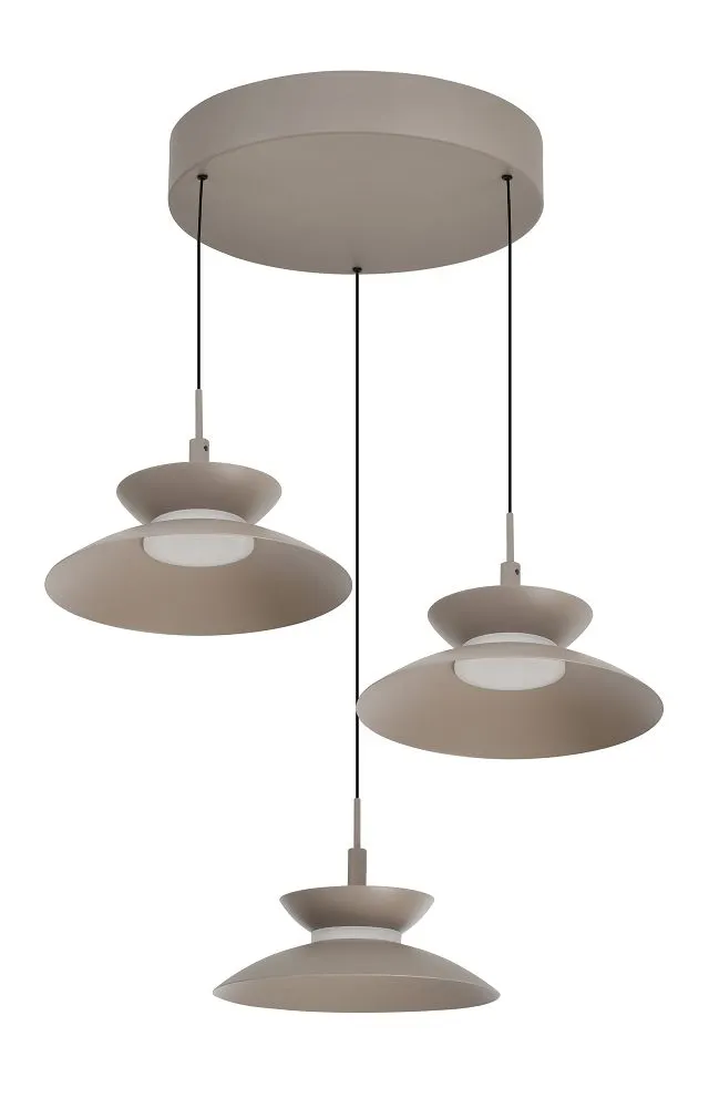 Lampa wisząca okrągła GUBBIO 3 LED kaszmirowa Lampa wisząca okrągła GUBBIO 3 LED kaszmirowa