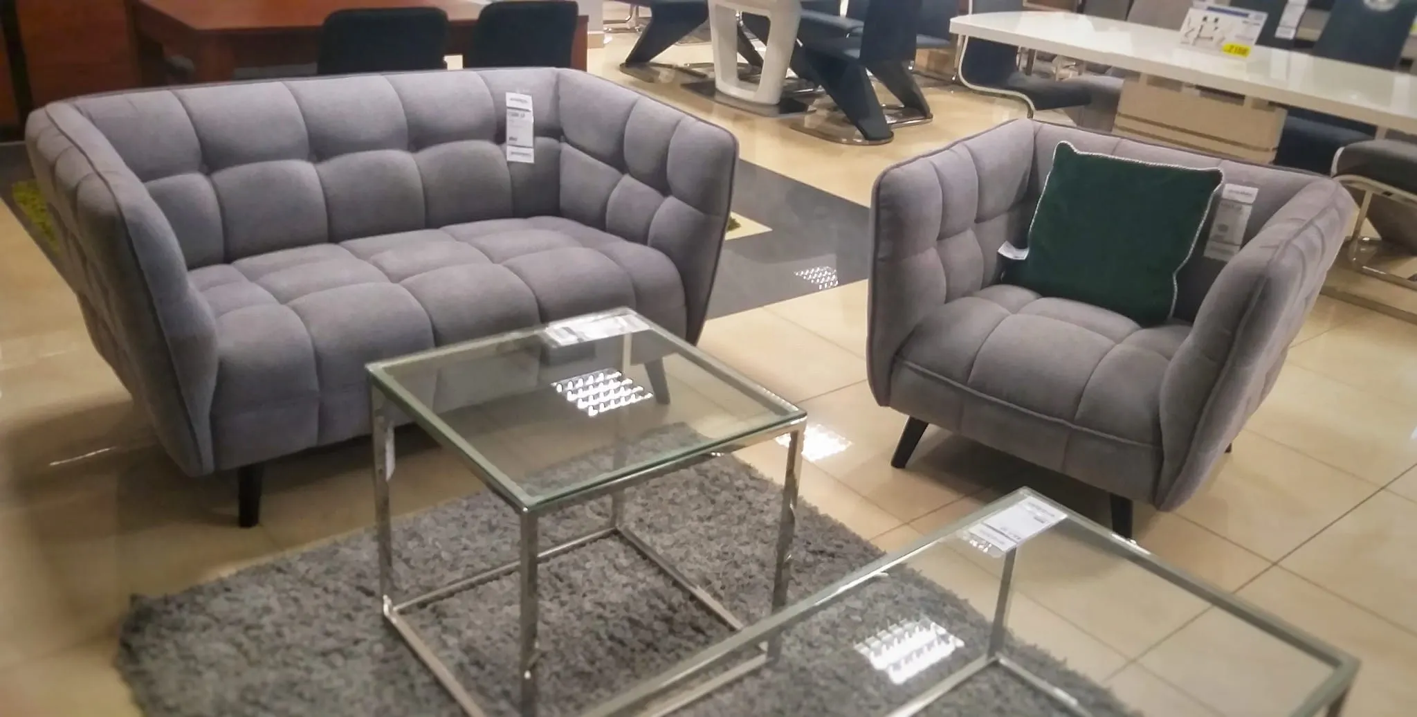 Sofa CASTELLO 2 VELVET Bluvel 14 szara wenge - CASTELLO2V14