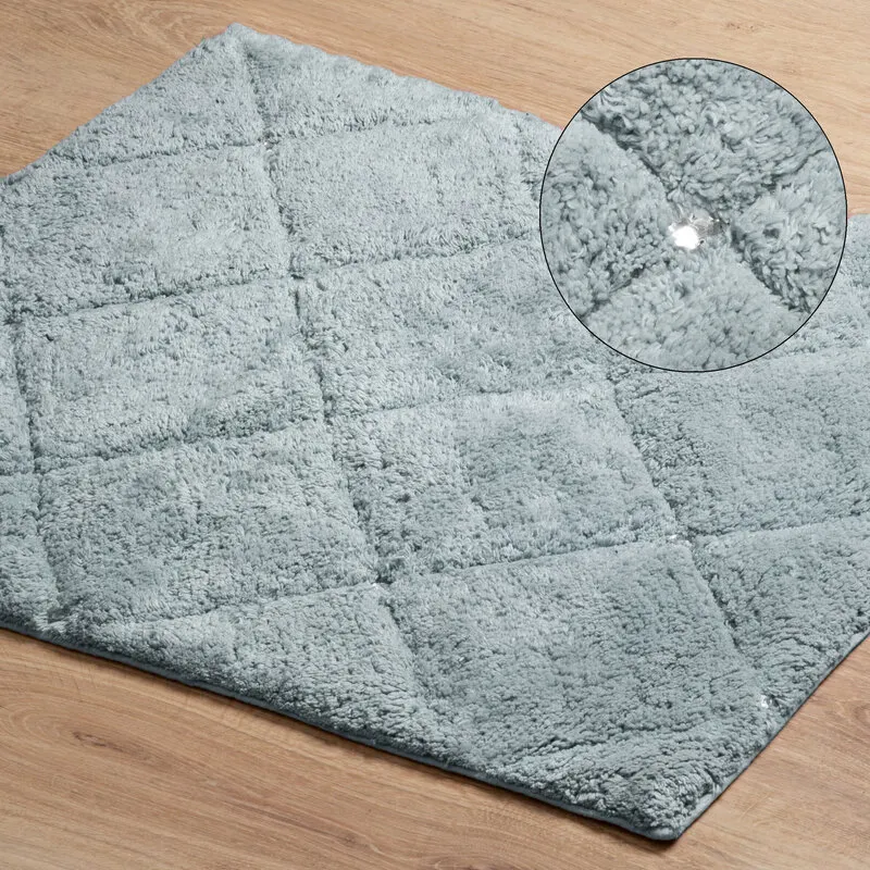 DYWANIK ŁAZIENKOWY CHIC (2) 60 X 90 CM SREBRNY DYWANIK ŁAZIENKOWY CHIC (2) 60 X 90 CM SREBRNY