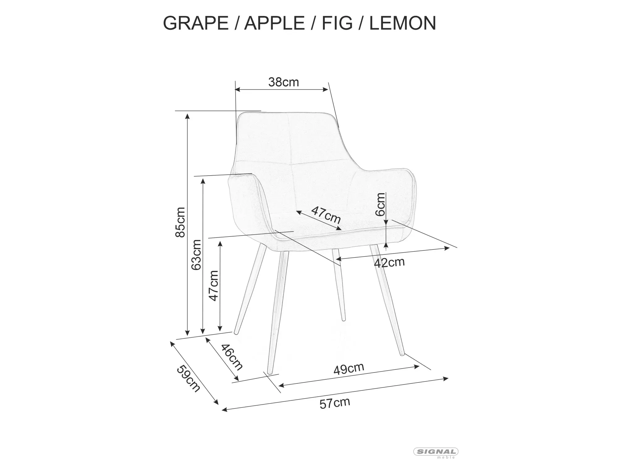 Krzesło tapicerowane APPLE VELVET Bluvel 14 szare czarny stelaż — zdjęcie 7