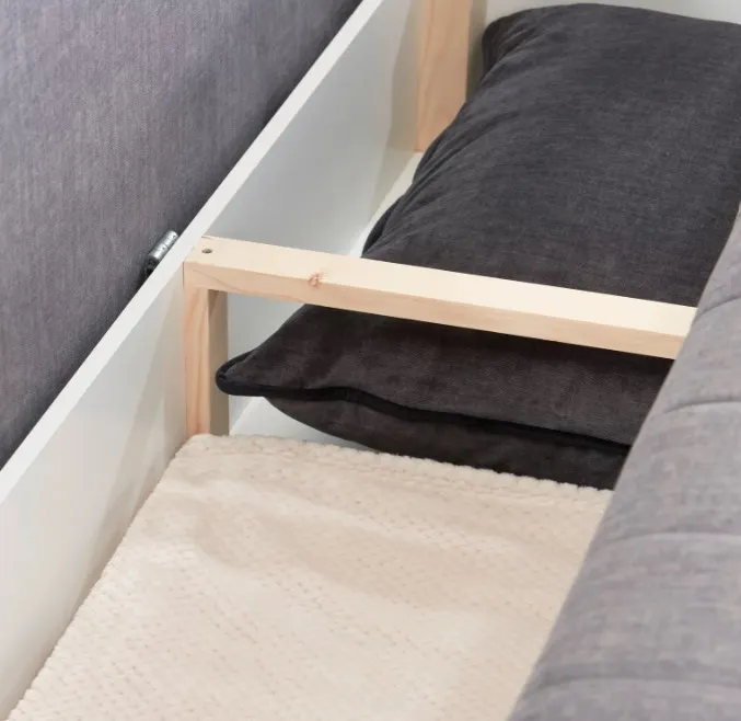 Sofa rozkładana LUCA 2 poduszki oparciowe, ciemny beż - RU25413