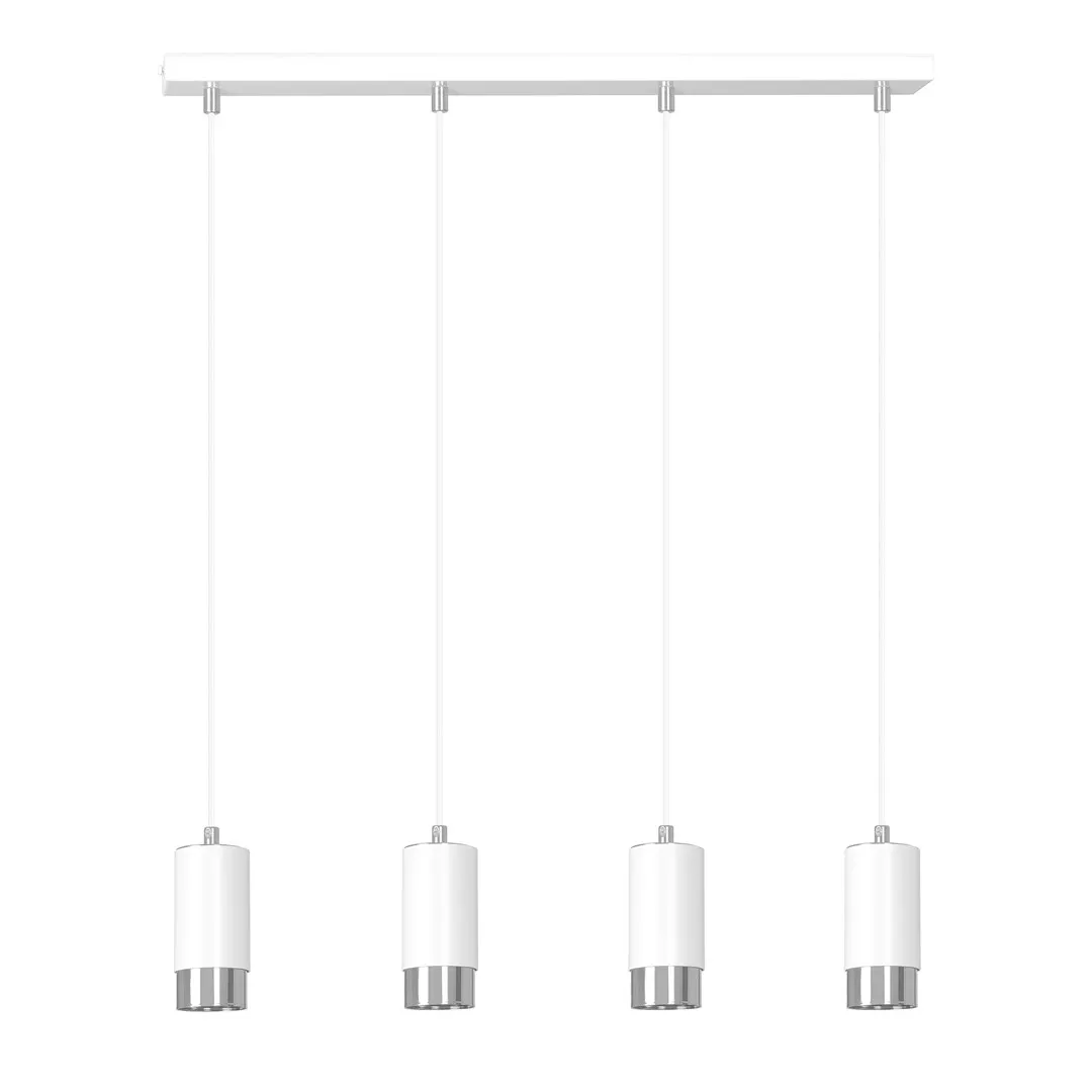 Lampa wisząca FUMIKO Biały/Chrom 814/4 Lampa wisząca FUMIKO Biały/Chrom 814/4