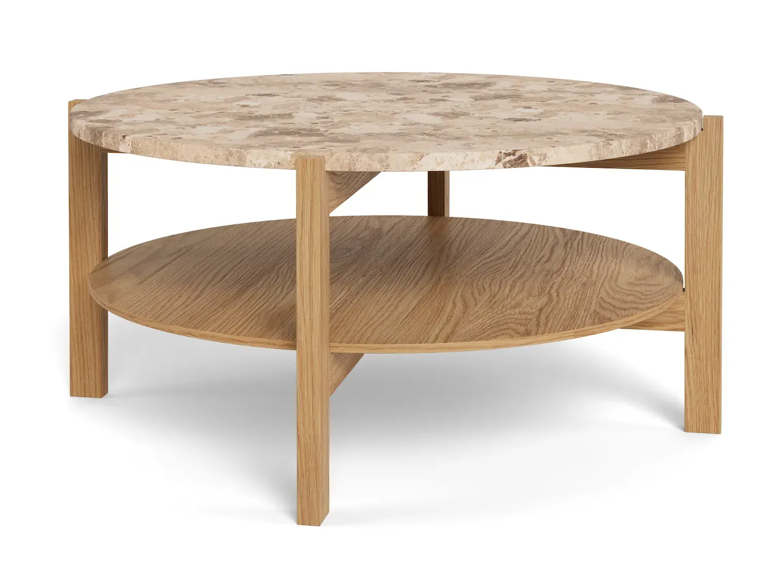 Stolik kawowy DORSETT 80 cm latte połysk