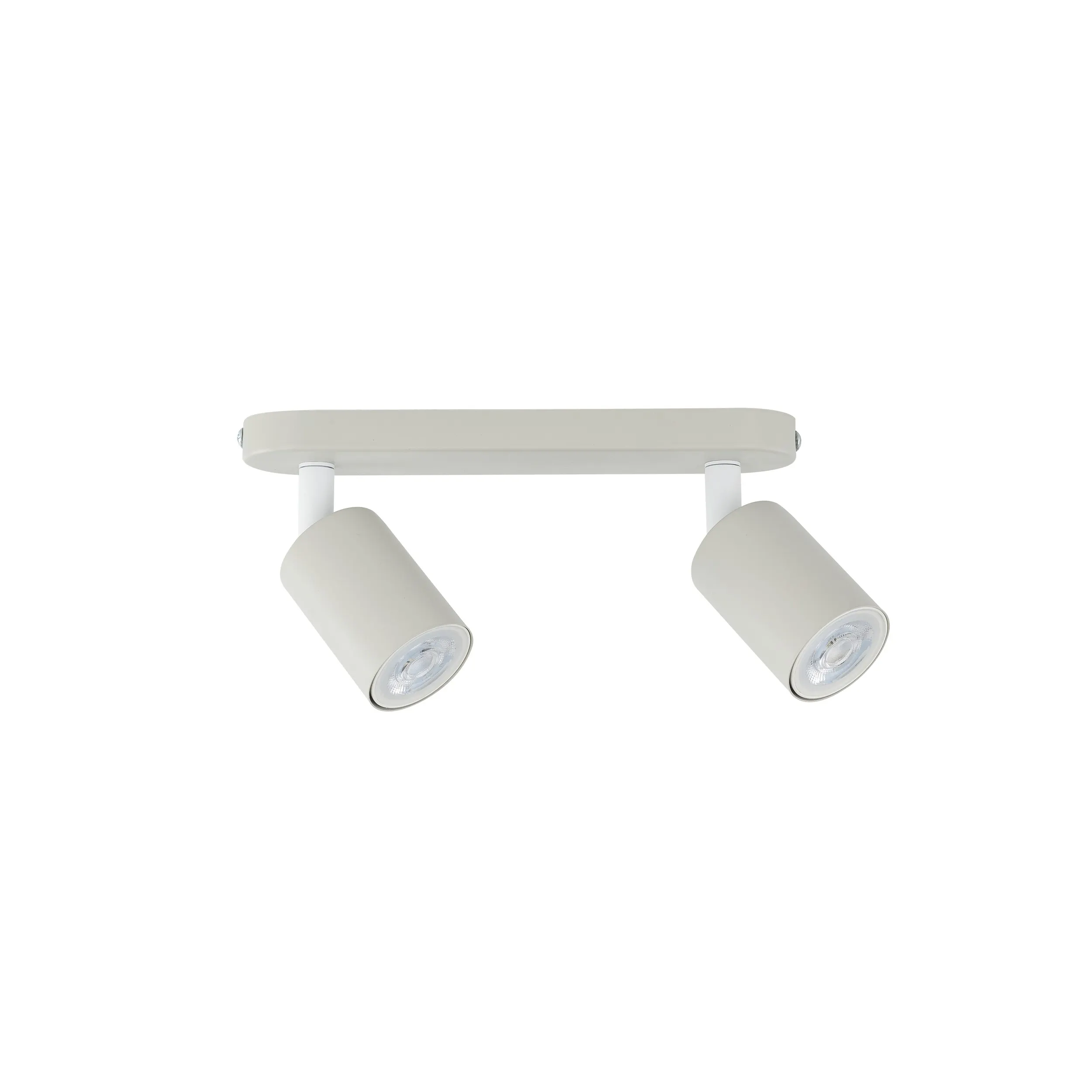Lampa sufitowa LIVIA beżowa z białymi elementami na listwie regulowana 35x17x13cm