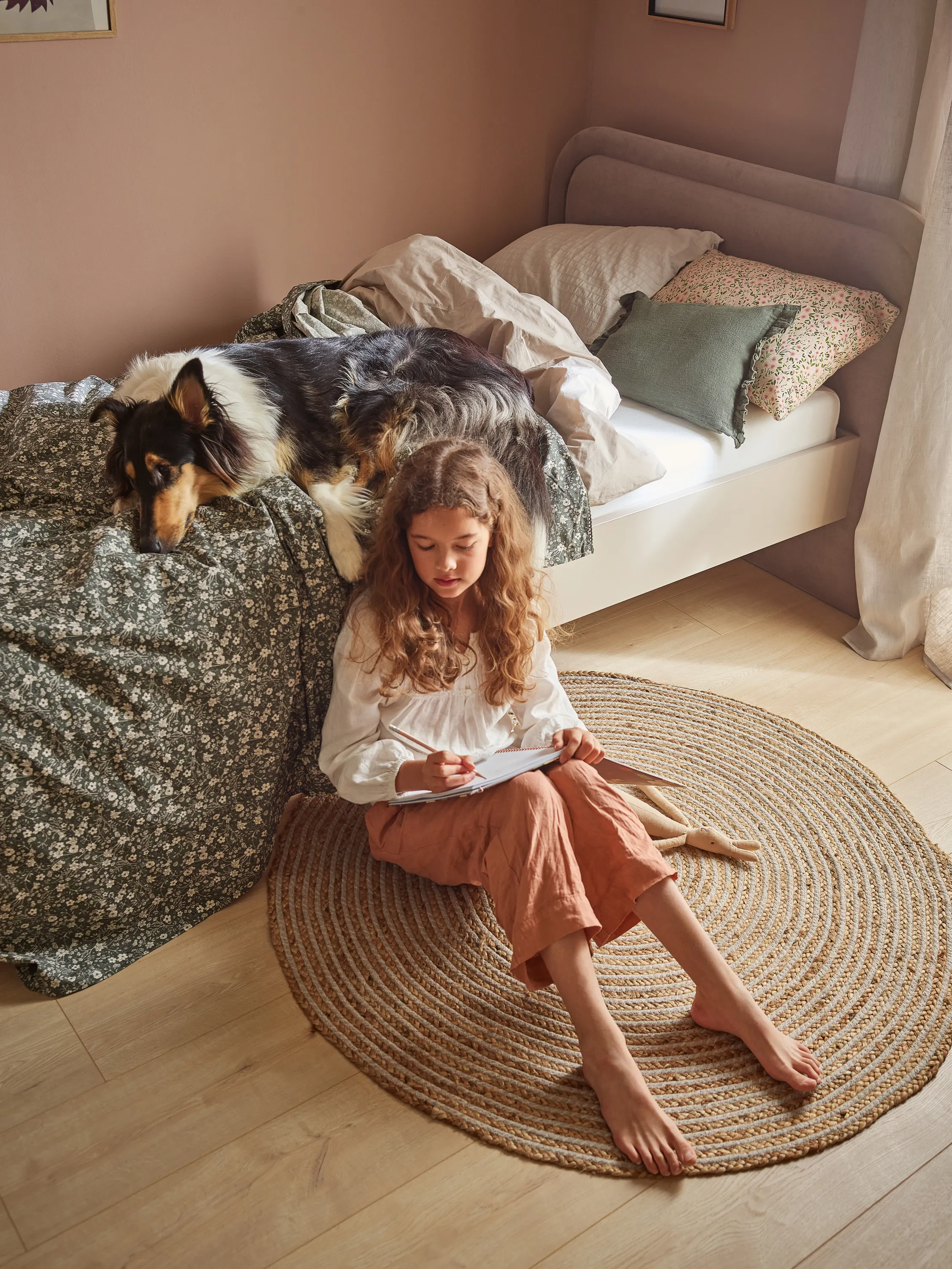 Łóżko ze stelażem Harmony HR-08 90x200 kaszmir - HR8KT