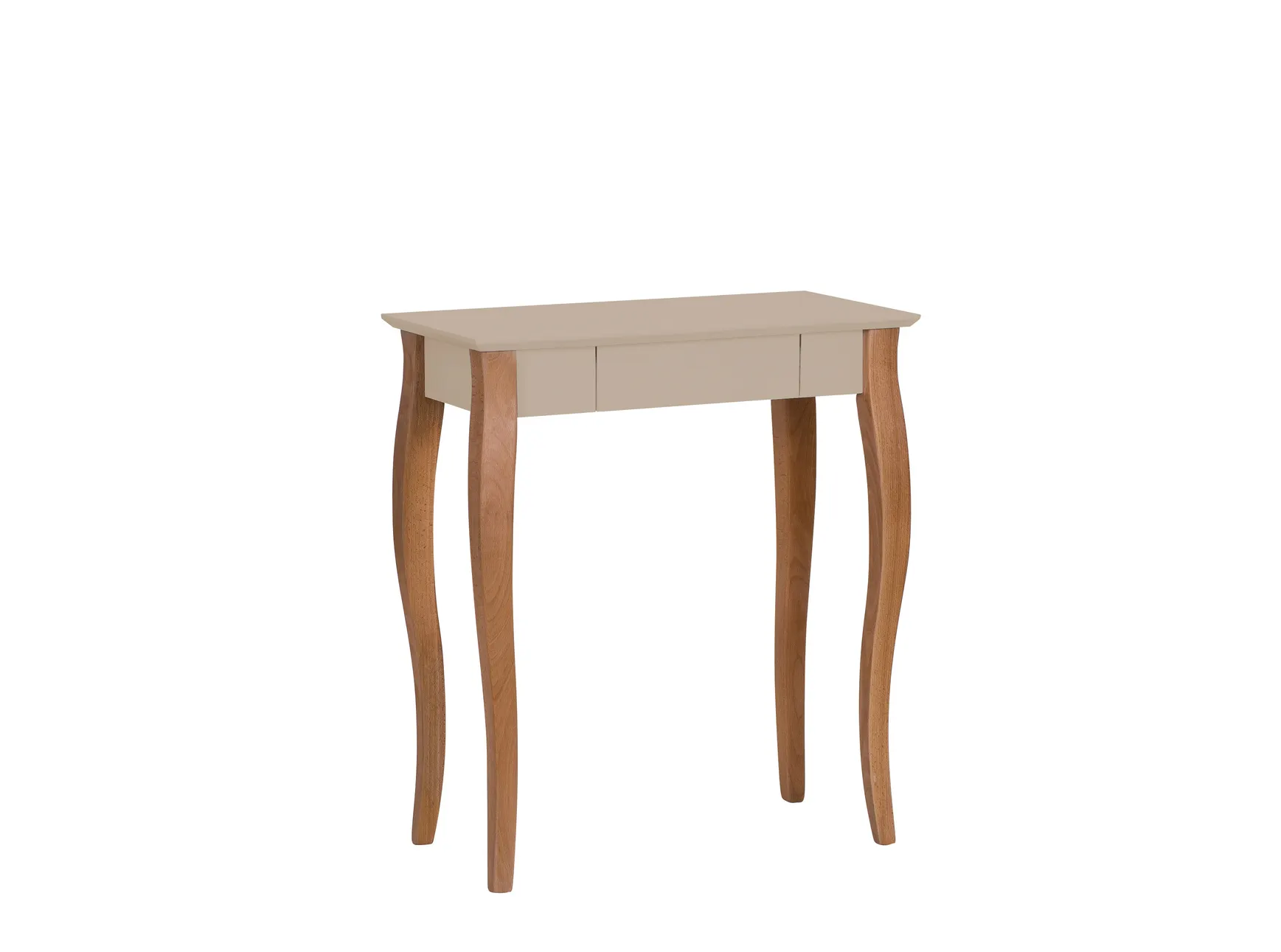 Biurko z szufladą LILLO 65x40 beżowy blat/drewniane nogi