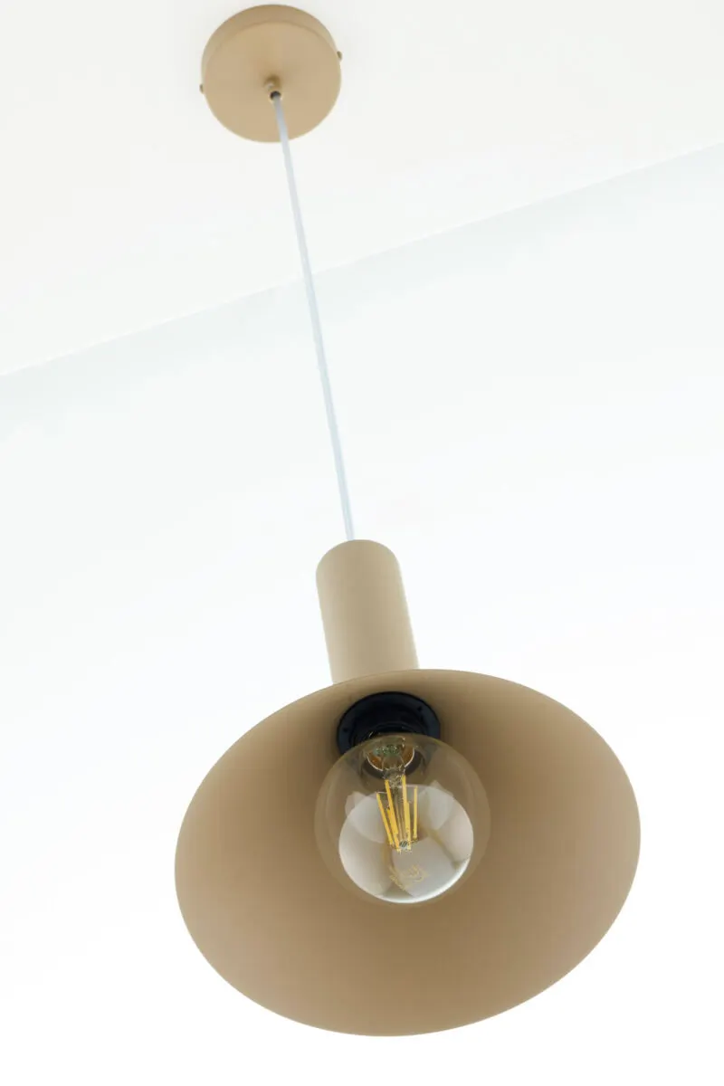 lamp, hanging light, beige, pendant, bulb