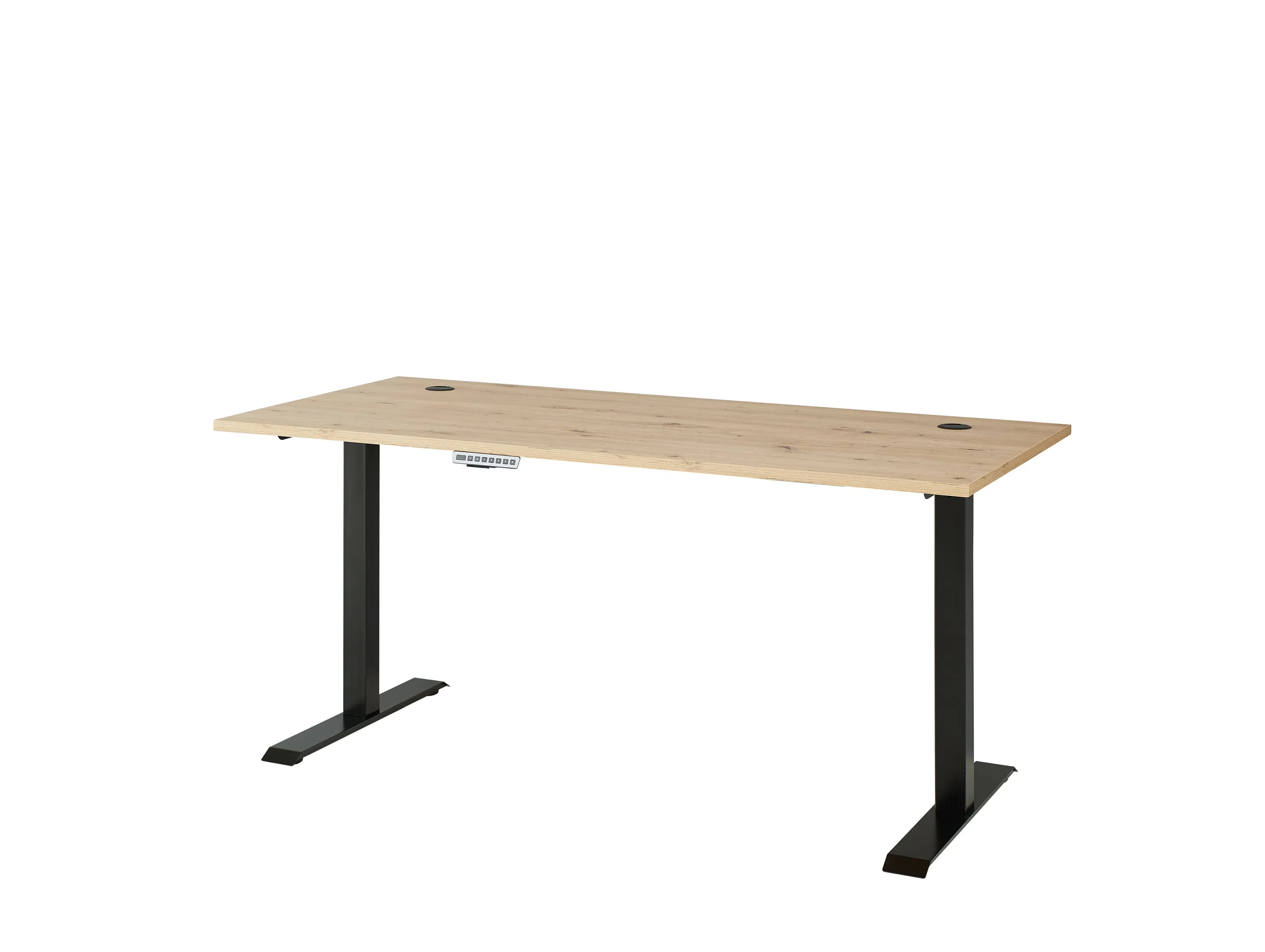 Biurko BREGO 75 z regulacją wysokości dąb artisan czarne 169x72x77cm