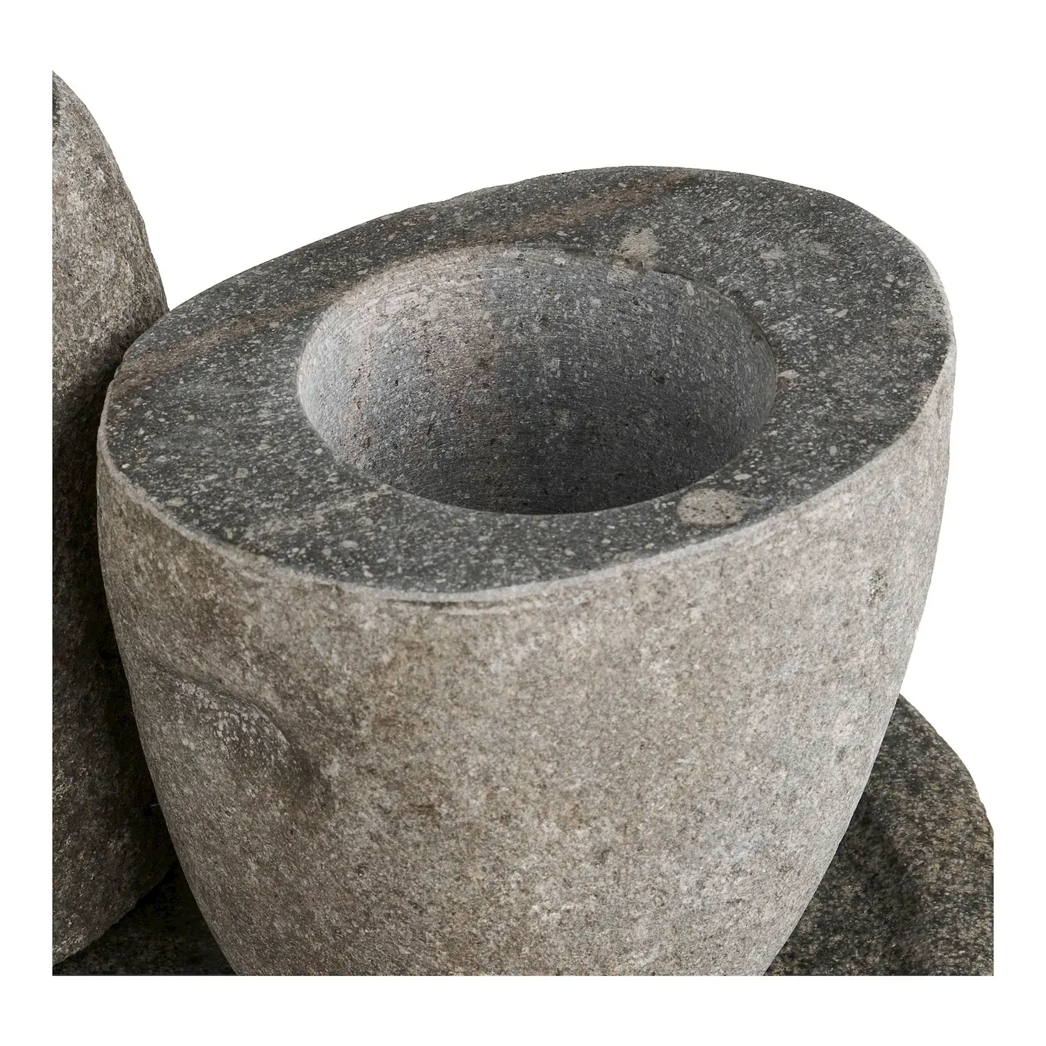 Zestaw łazienkowy GARA kubek do przechowywania, dozownik mydła, taca kolor naturalny - 4501278-S